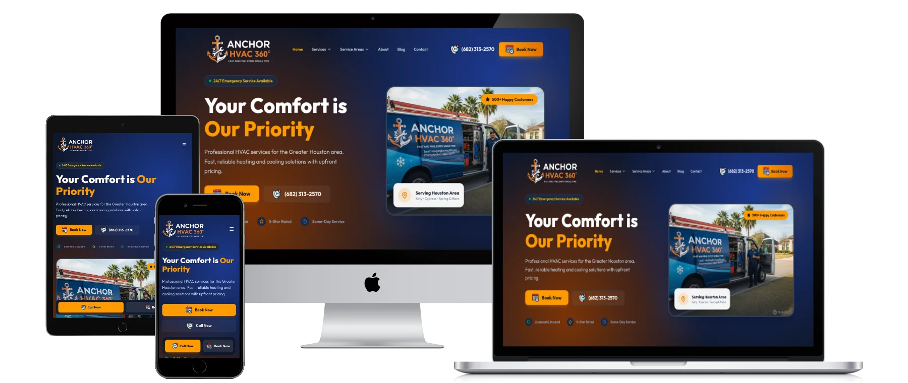 Anchor HVAC 360 website screenshot