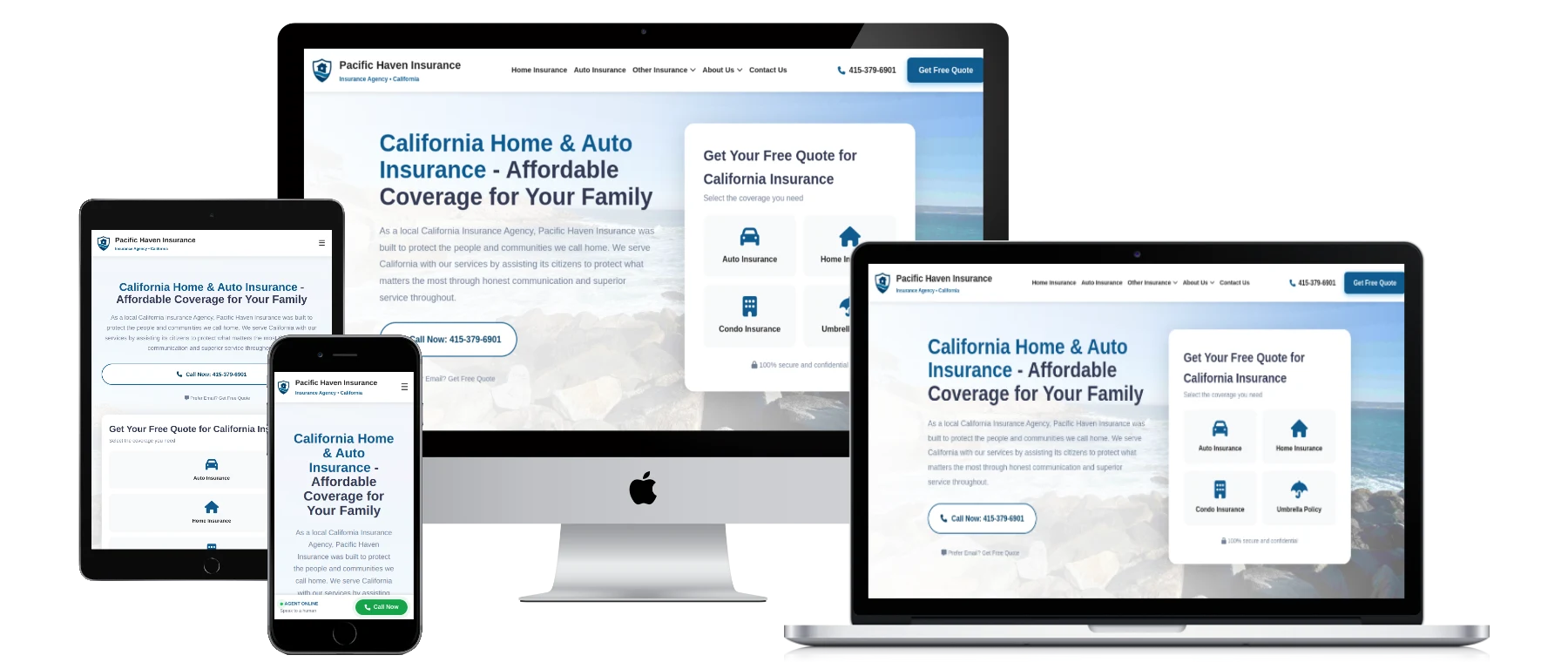 Pacific Haven Insurance website screenshot