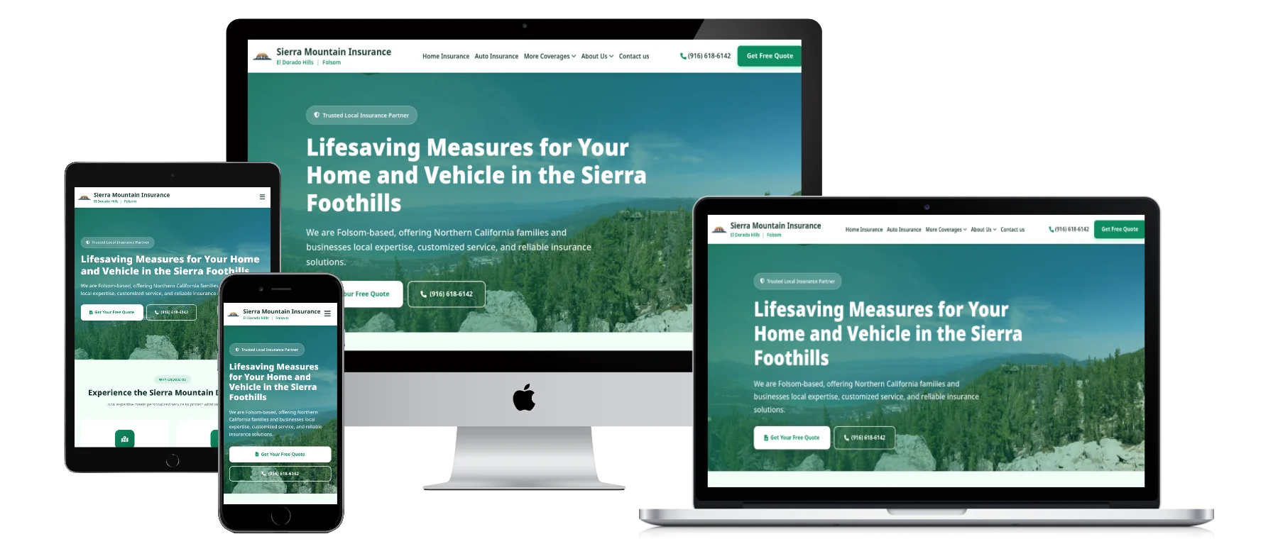 Sierra Mountain Insurance website screenshot